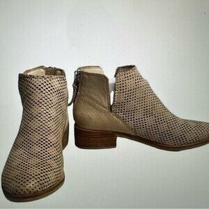 Dolce Vita low heel perforated suede booties